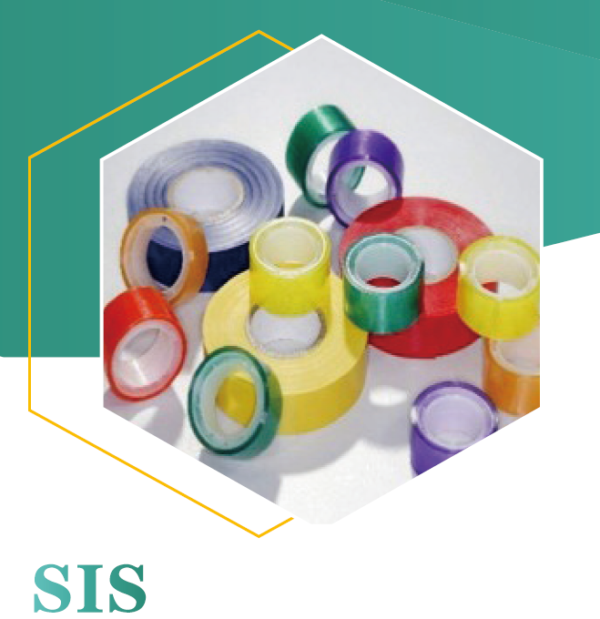 SIS a synthetic polymer material composed of styrene, isoprene and styrene monomers alternately arranged in a block structure.